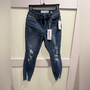 Indigo Rein Women's Skinny Jeans - Dark Blue